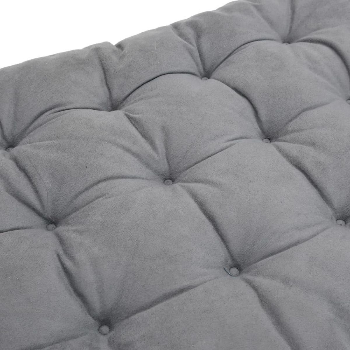 VIDAXL Coussin de chaise longue gris 160x50x10 cm similicuir daim
