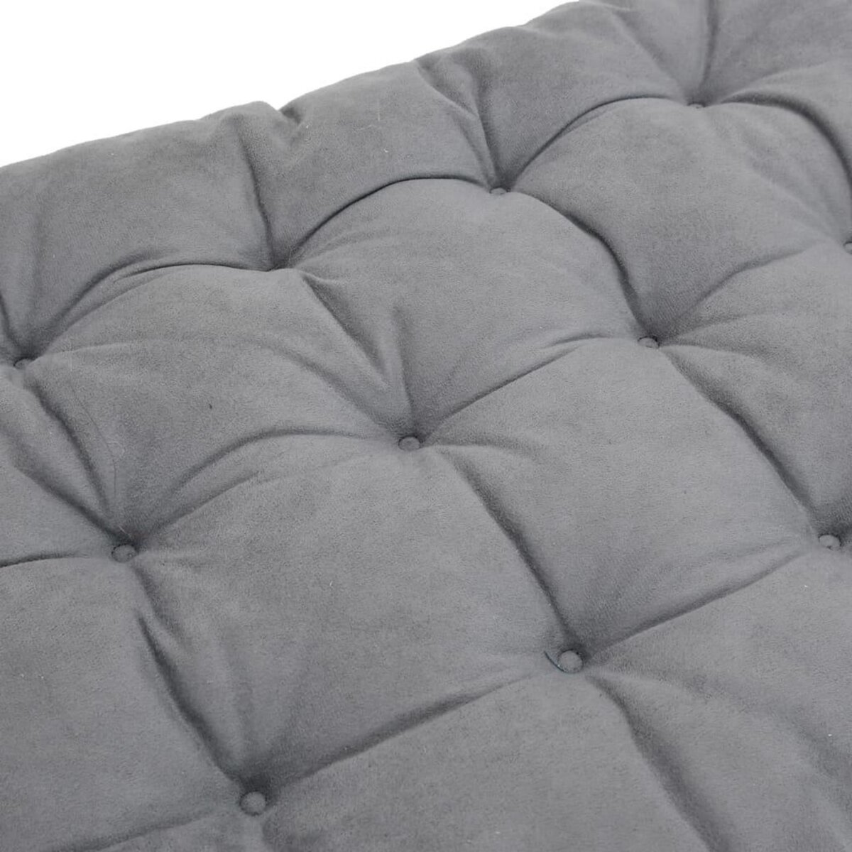 VIDAXL Coussin de chaise longue gris 160x50x10 cm similicuir daim