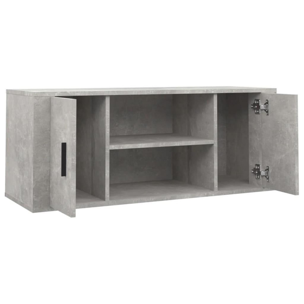 VIDAXL Meuble TV Gris beton 100x35x40 cm Bois d'ingenierie