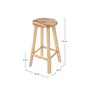 Voir la diapositive 4 : Rendez vous déco Tabouret pour îlot central 67 cm en teck-Ika