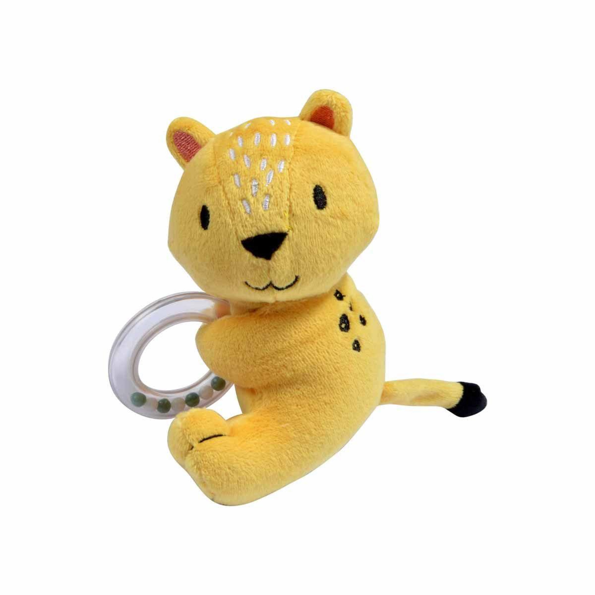 BEBE DOUCEUR Doudou anneau bébé  sweet savane  12cm jaune