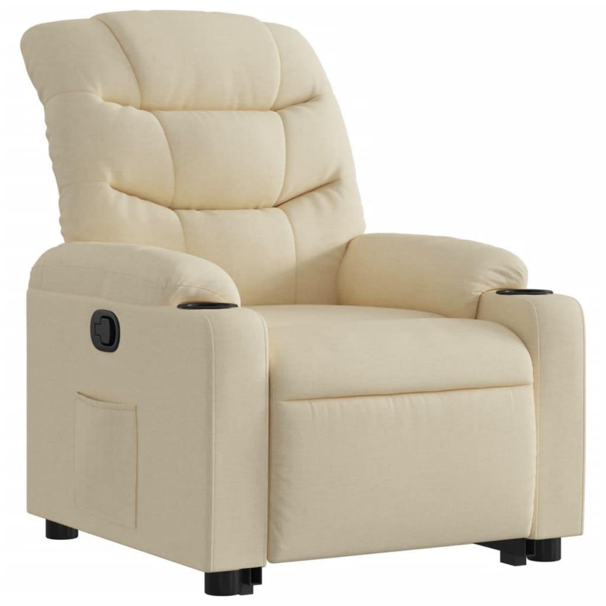 VIDAXL Fauteuil inclinable Creme Tissu