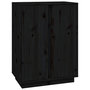 Voir la diapositive 2 : VIDAXL Buffet Noir 60x35x80 cm Bois massif de pin