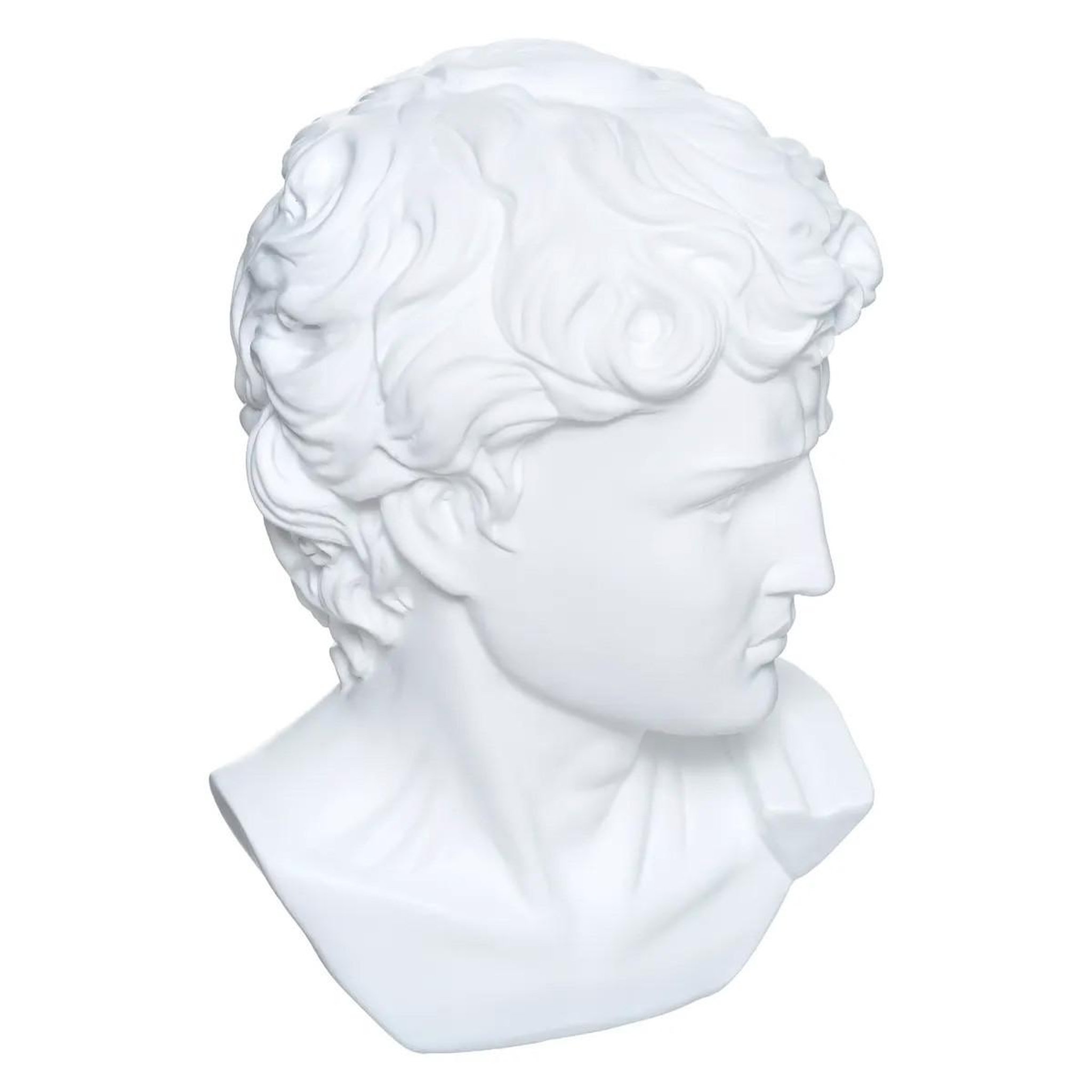 ATMOSPHERA Statuette déco  tête césar  25cm blanc