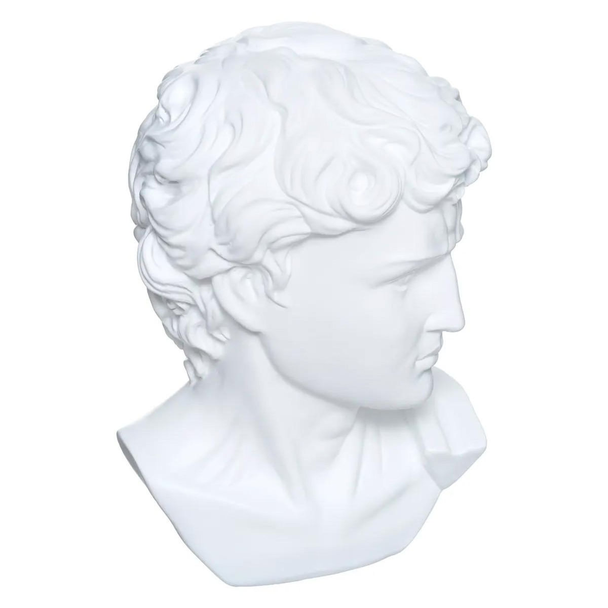 ATMOSPHERA Statuette Déco  Tête César  25cm Blanc