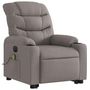 Voir la diapositive 4 : VIDAXL Fauteuil inclinable de massage electrique Taupe Tissu