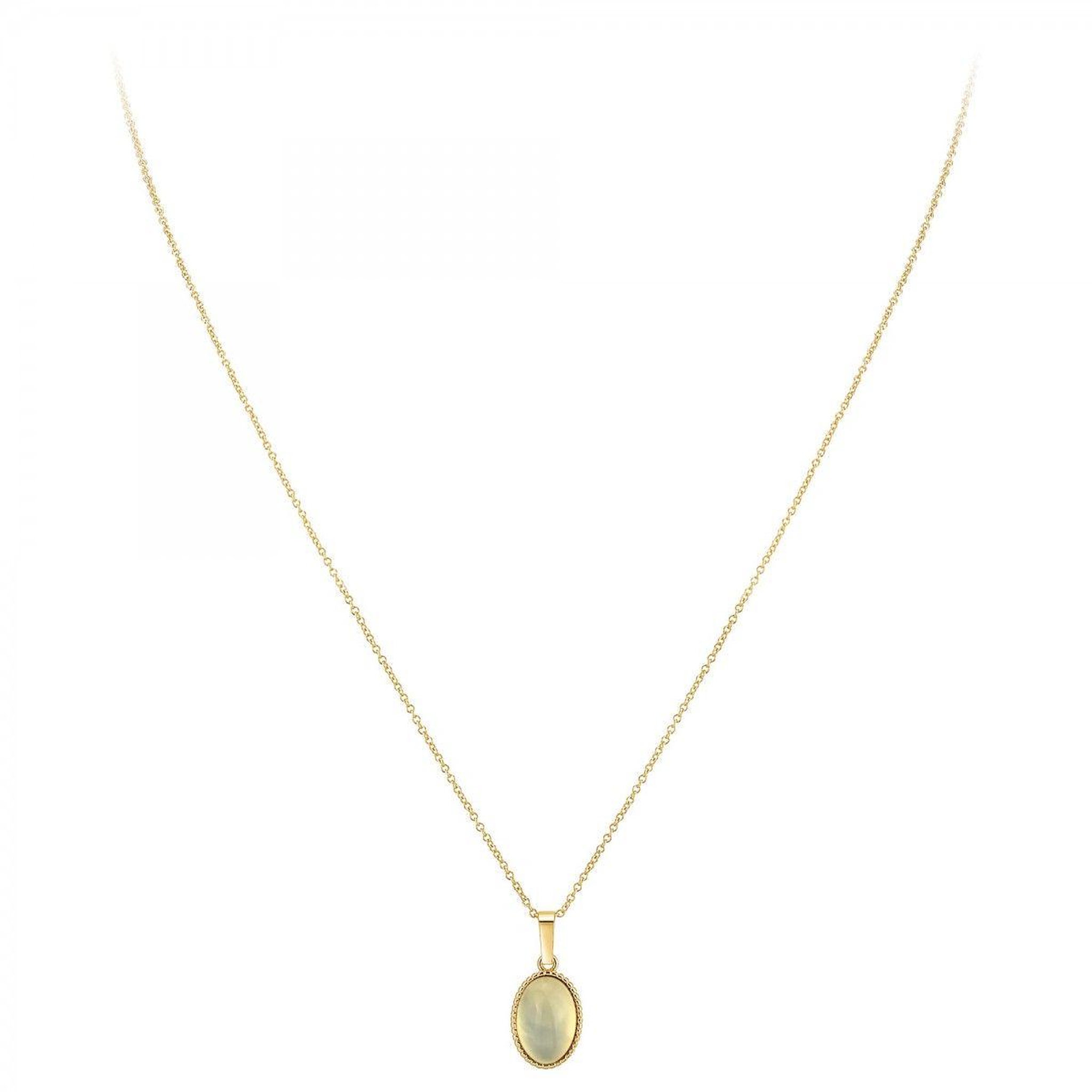 Voir la diapositive 3 : SC BOHEME Collier SC Bohème orné d'un onyx blanc en Métal rhodié Finement doré