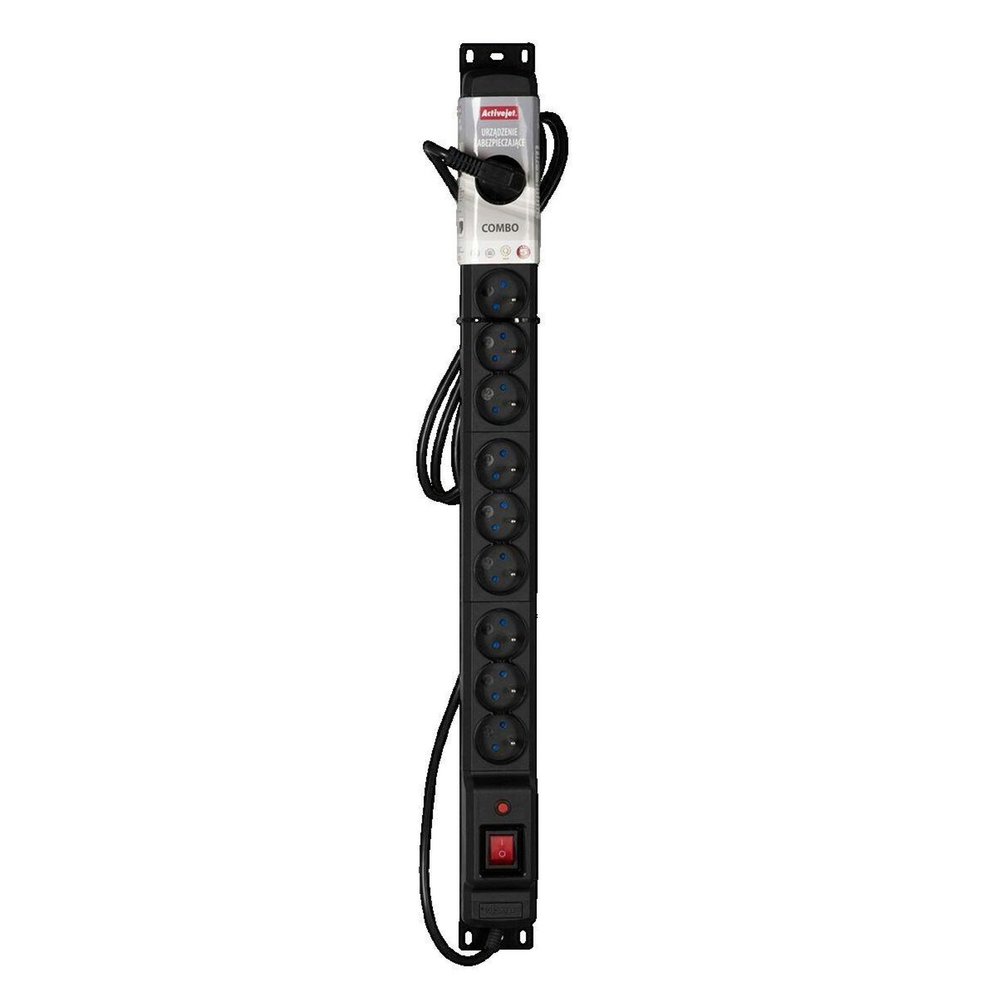 Voir la diapositive 2 : ActiveJet Multiprise Activejet COMBO anti-surtension 12 prises