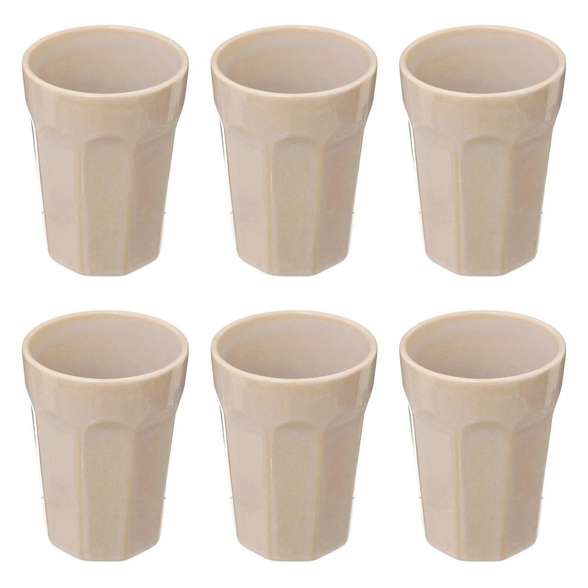 Voir la diapositive 1 : SECRET DE GOURMET Lot de 6 mugs design  roma  40cl beige