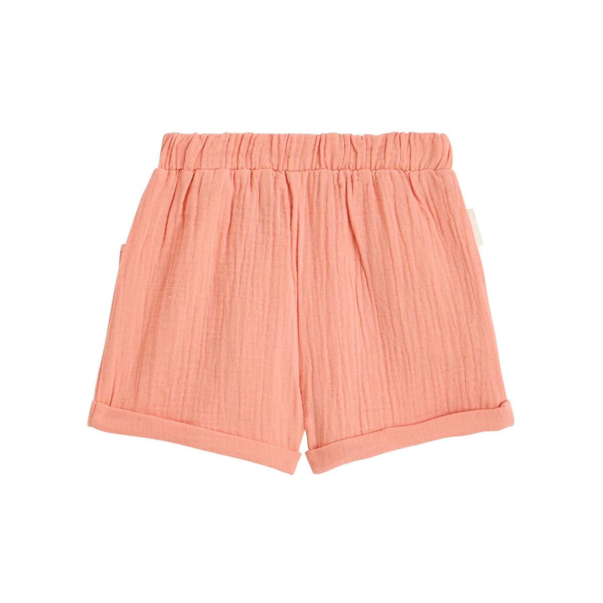 Voir la diapositive 2 : Petit Béguin Short enfant en gaze de coton santa giulia
