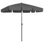 Voir la diapositive 1 : VIDAXL Parasol de plage anthracite 200x125 cm