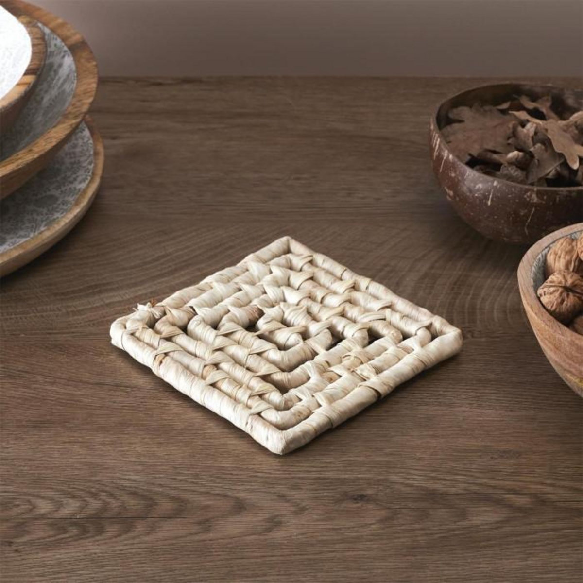 Paris Prix Dessous de Plat Carré  Tressé  15cm Beige