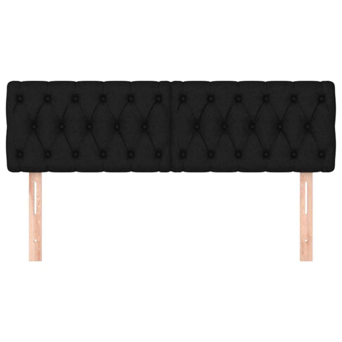 VIDAXL Tetes de lit 2 pcs Noir 80x7x78/88 cm Tissu