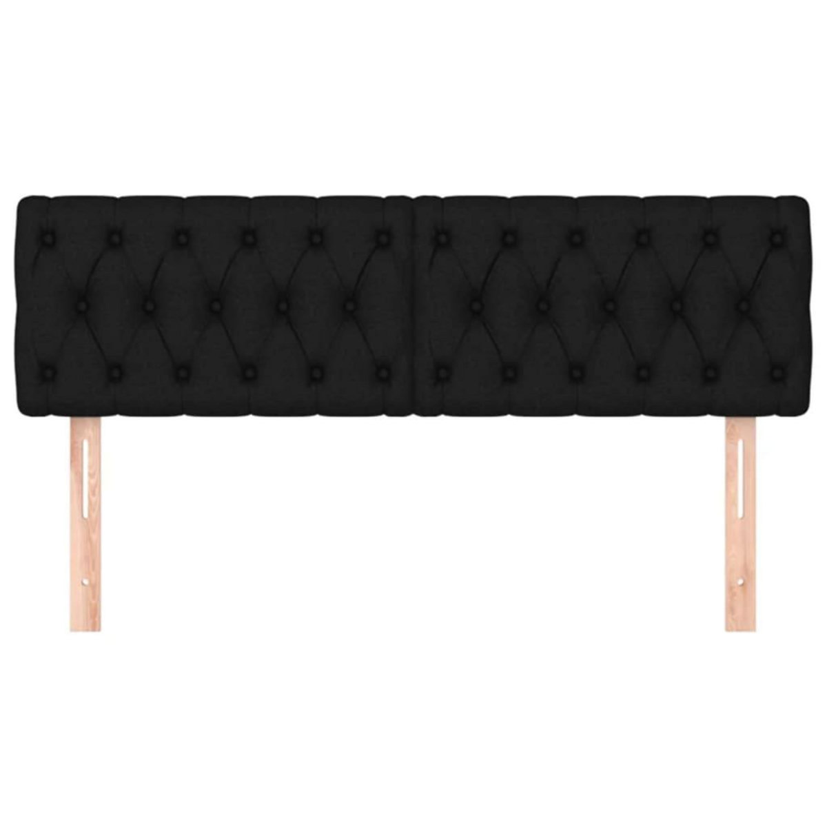 VIDAXL Tetes de lit 2 pcs Noir 80x7x78/88 cm Tissu