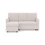 Voir la diapositive 1 : BEST MOBILIER Meiya - canapé d'angle réversible 4 places convertible avec coffre en tissu bouclette