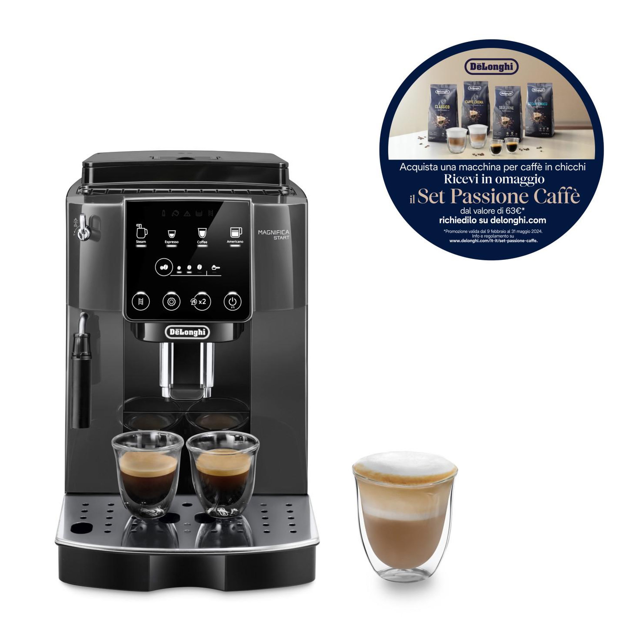 Voir la diapositive 3 : DELONGHI Machine expresso broyeur De'Longhi - Magnifica Start - ECAM220.22.GB