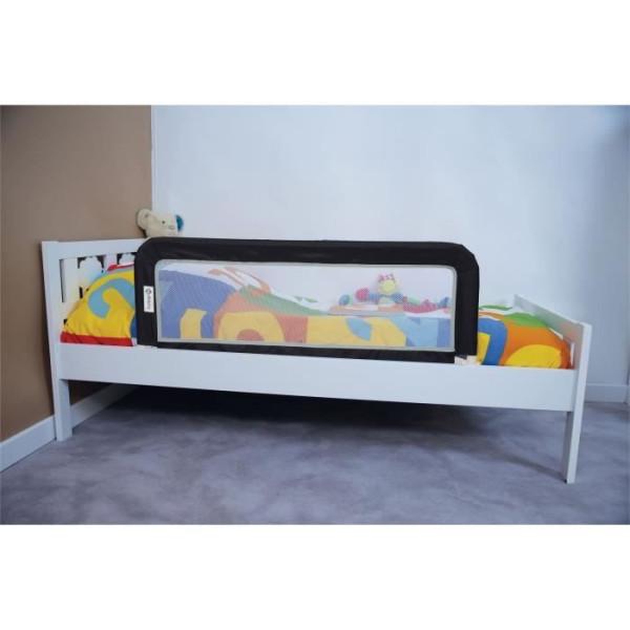Voir la diapositive 4 : SAFETY 1ST Safety 1st barriere de lit enfant portable - gris 109 x 37 x 42 cm
