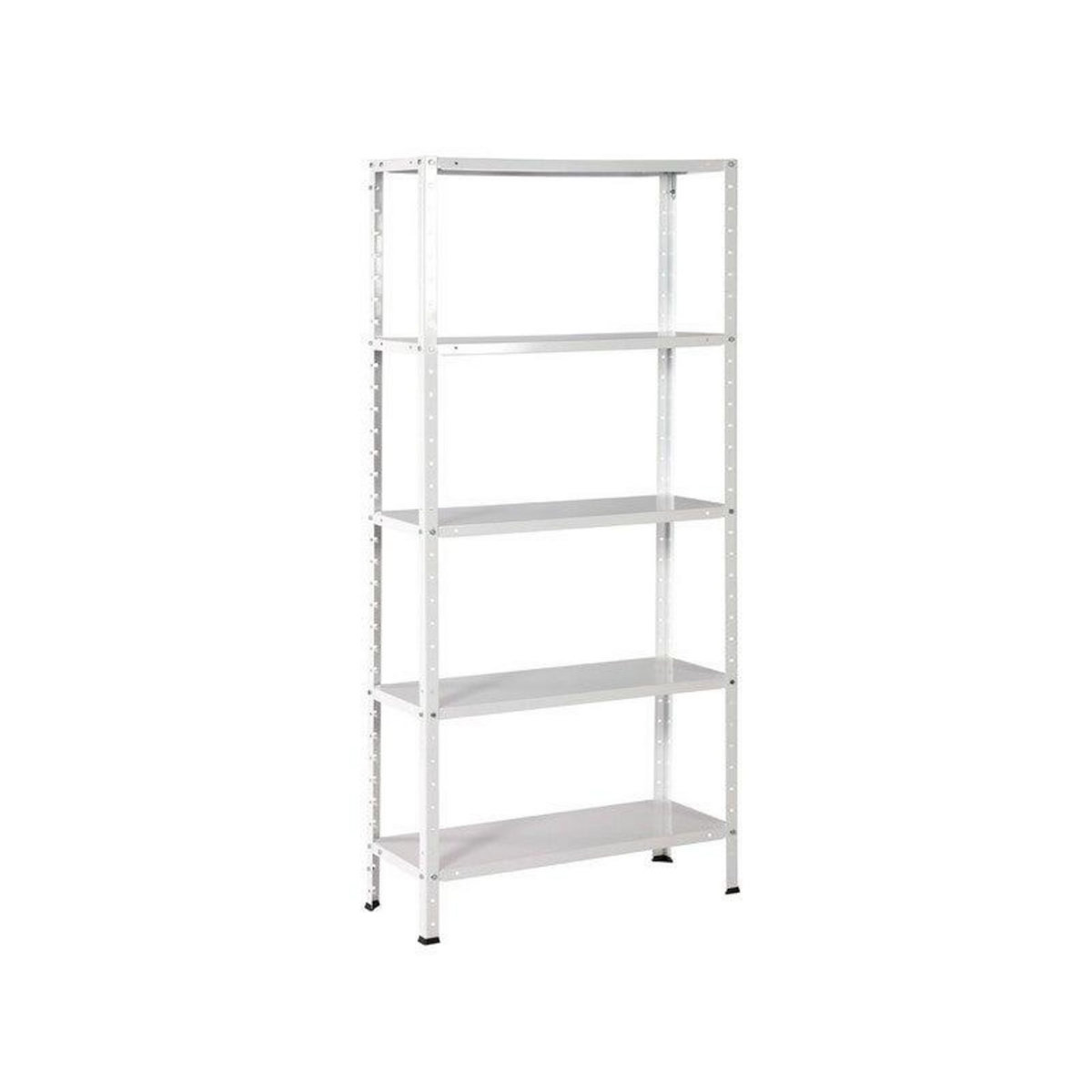 CENTRALE BRICO Etagère Métal Blanc Époxy Avasco Lilikit, 5 Tablettes L.73Xh.170Xp.30