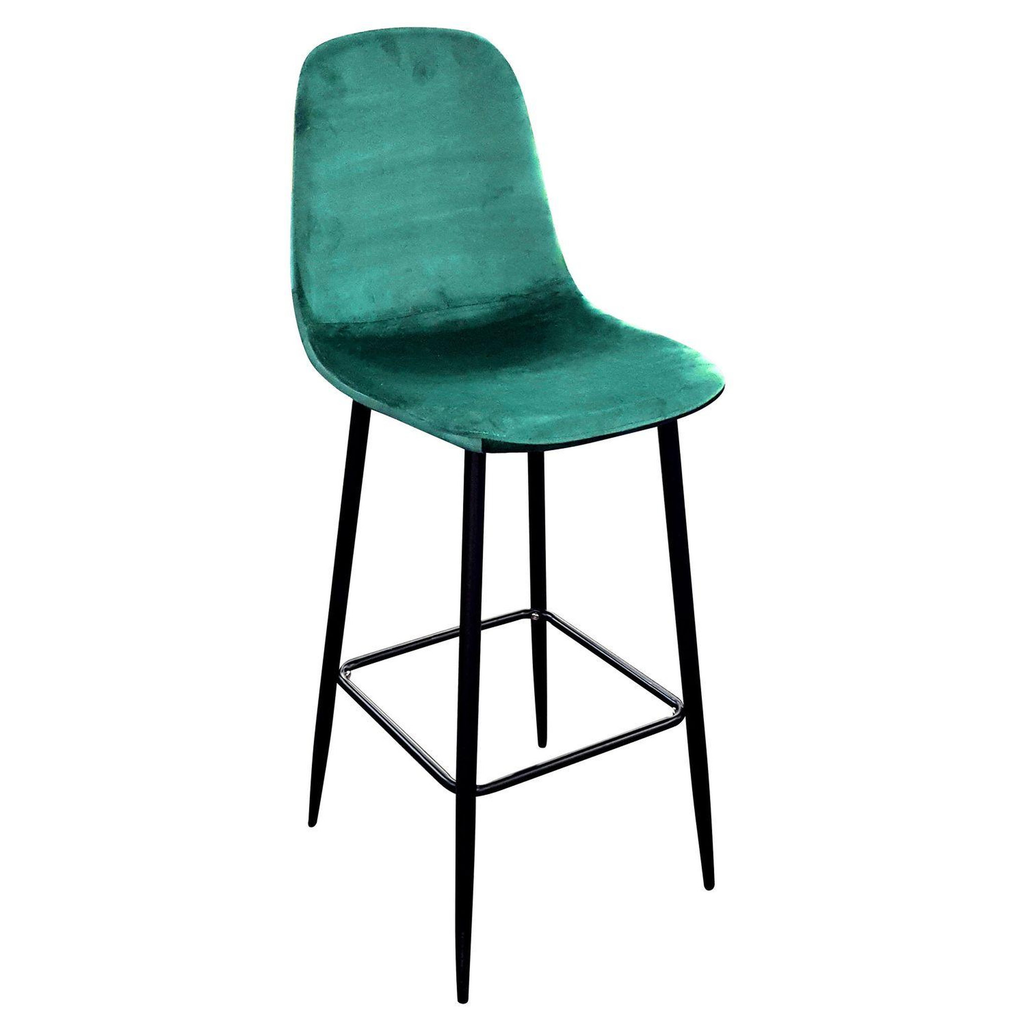 Voir la diapositive 1 : DIVERS Tabouret de bar en velours vintage inoui