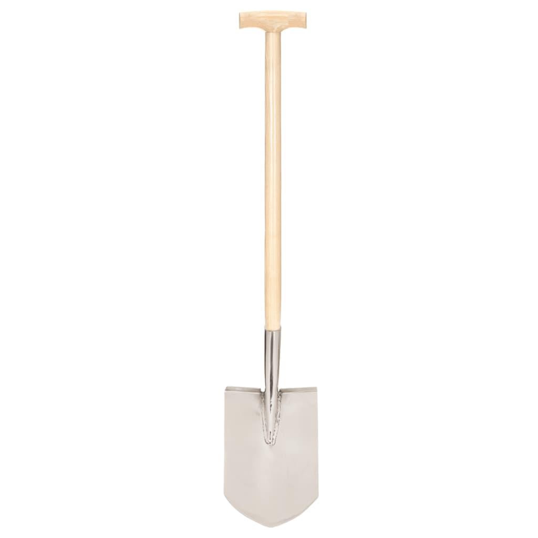 Voir la diapositive 2 : VIDAXL Pelle a pointe de jardin avec poignee en T Inox et bois de frene