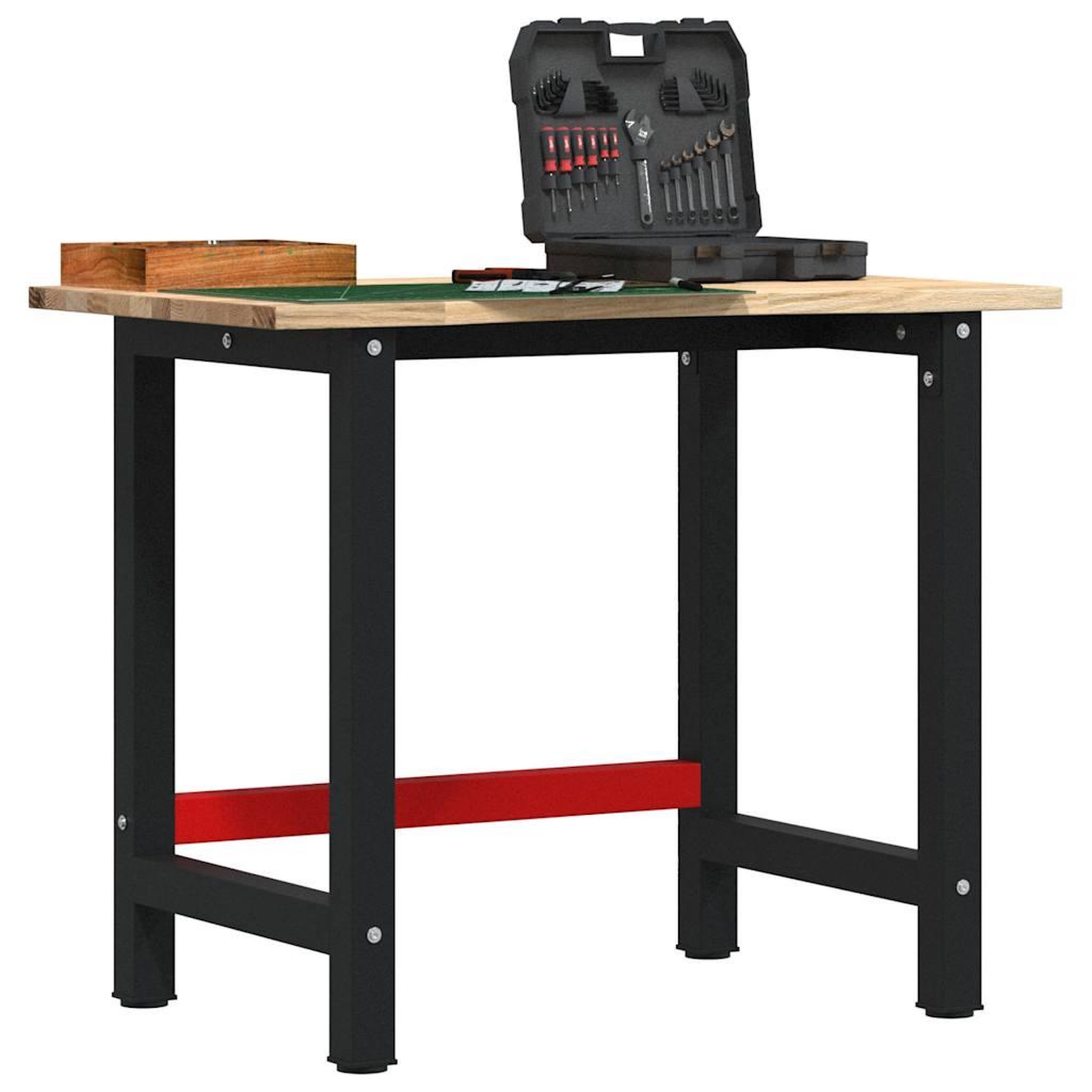 VIDAXL Etabli 100x60x81,5 cm bois de chene massif