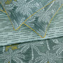 Voir la diapositive 2 : FUTURE HOME Parure de lit double palmiers en microfibre lavée
