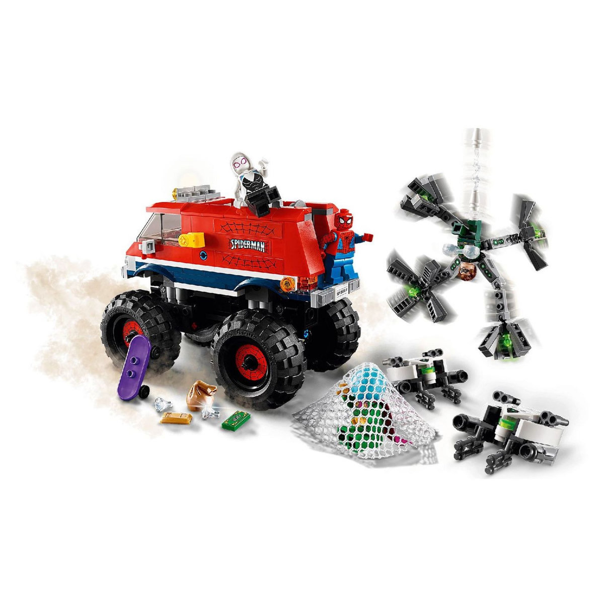 LEGO Marvel 76174 Le camion monstre de Spider-Man contre Mystério avec figurines