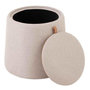Voir la diapositive 3 : Paris Prix Pouf Rond Design  Munica  43cm Beige