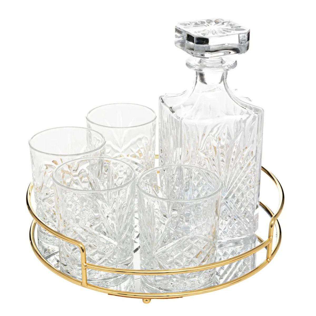 SECRET DE GOURMET Coffret à Whisky 6 pièces  Automne  22cm Transparent