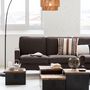 Voir la diapositive 2 : Paris Prix Vase Rond en Verre  Pied  24cm Marron Foncé
