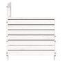 Voir la diapositive 5 : VIDAXL Canape de jardin accoudoir blanc 69x62x70,5 cm bois pin massif