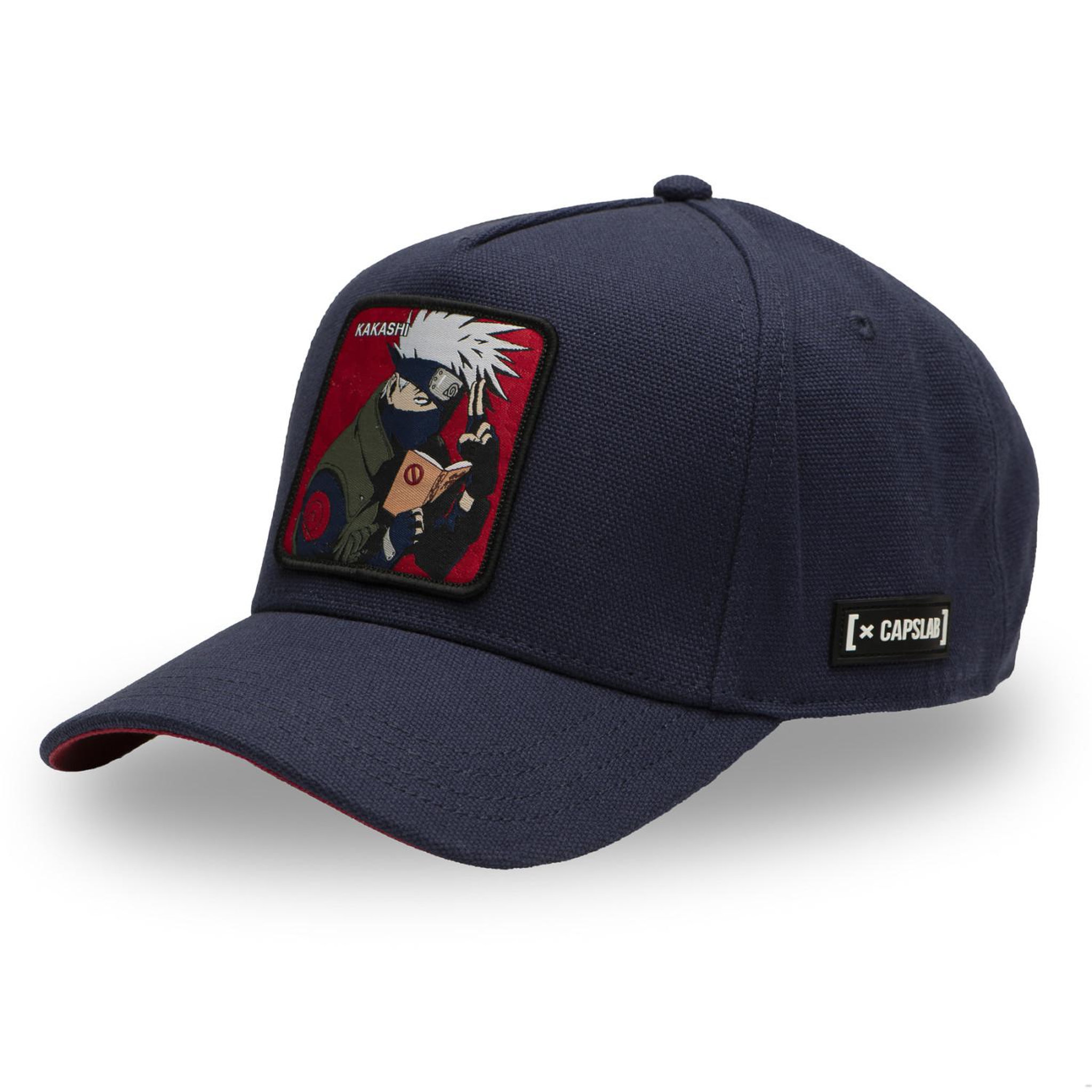 CAPSLAB Casquette trucker en coton canvas Naruto Sensei. Coloris disponibles : Noir