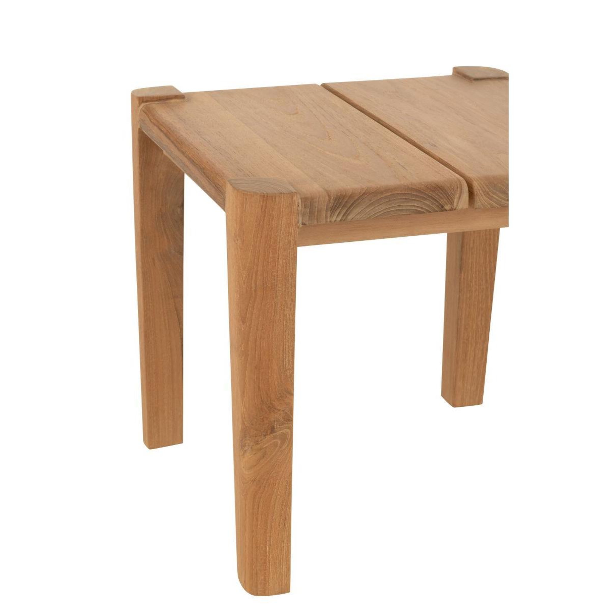 Voir la diapositive 5 : J-LINE Table d'Appoint en Teck  Bruce  40cm Naturel