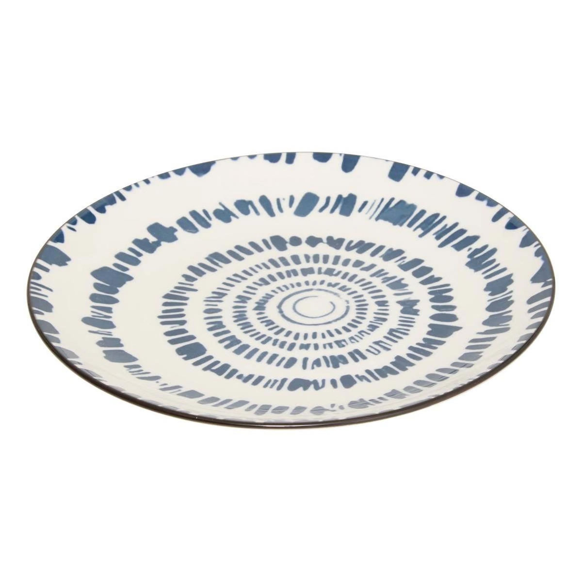 SECRET DE GOURMET Lot de 6 Assiettes à Dessert  Umami Rayon  19cm Bleu