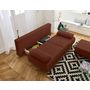 Voir la diapositive 3 : BEST MOBILIER Cristal - canapé 3 places - convertible avec coffre et pouf - en velours côtelé