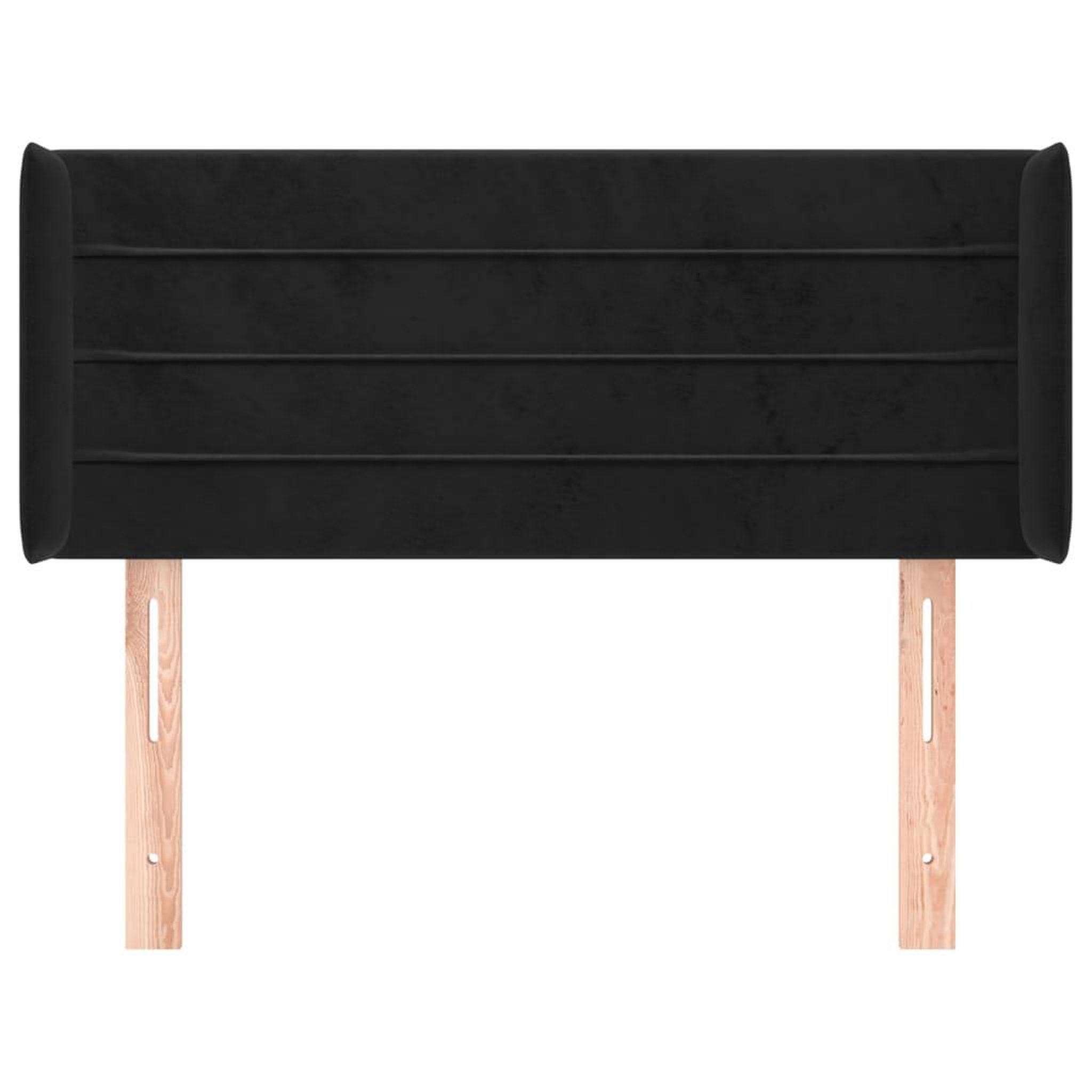 Voir la diapositive 3 : VIDAXL Tete de lit avec oreilles Noir 93x16x78/88 cm Velours