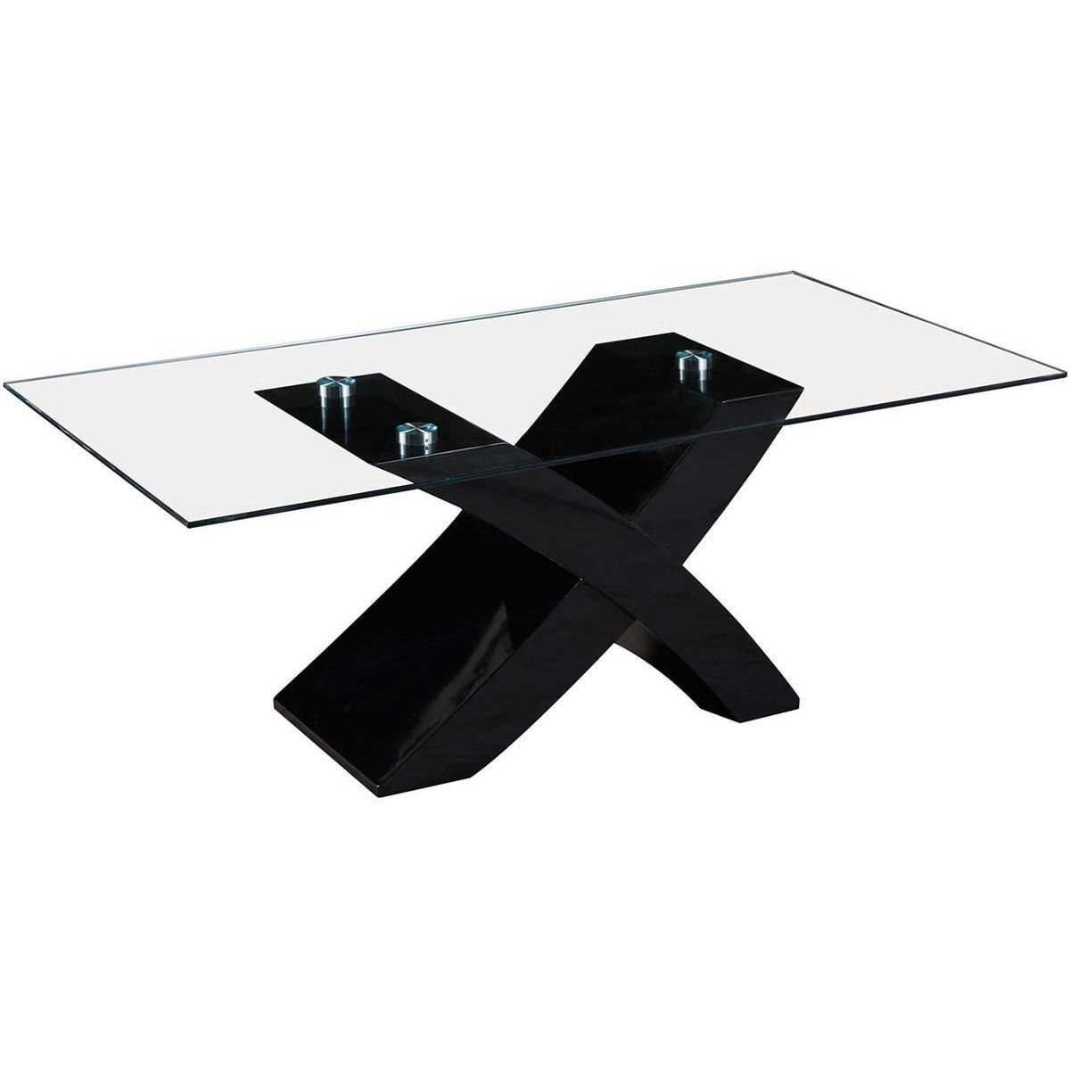 Habitat et Jardin Table basse rectangulaire  Tina  - 117 x 62 x 45 cm - Noir / MDF laqué