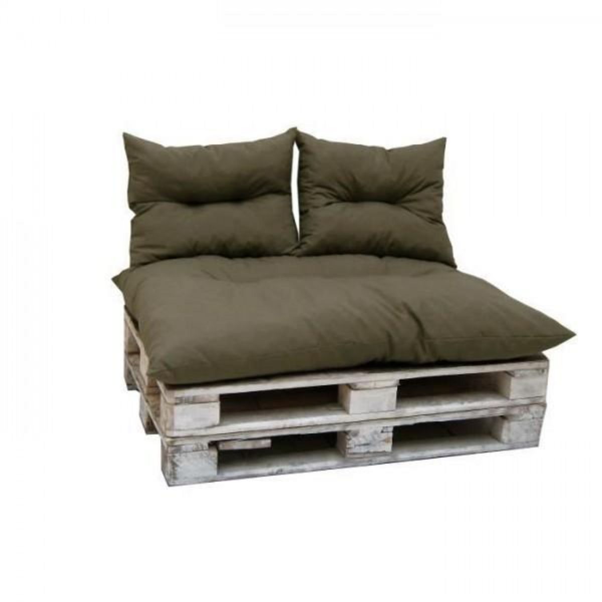 Jardin prive Kit palette classic - Matelas taupe + 2 coussins dossier - JARDIN PRIVE