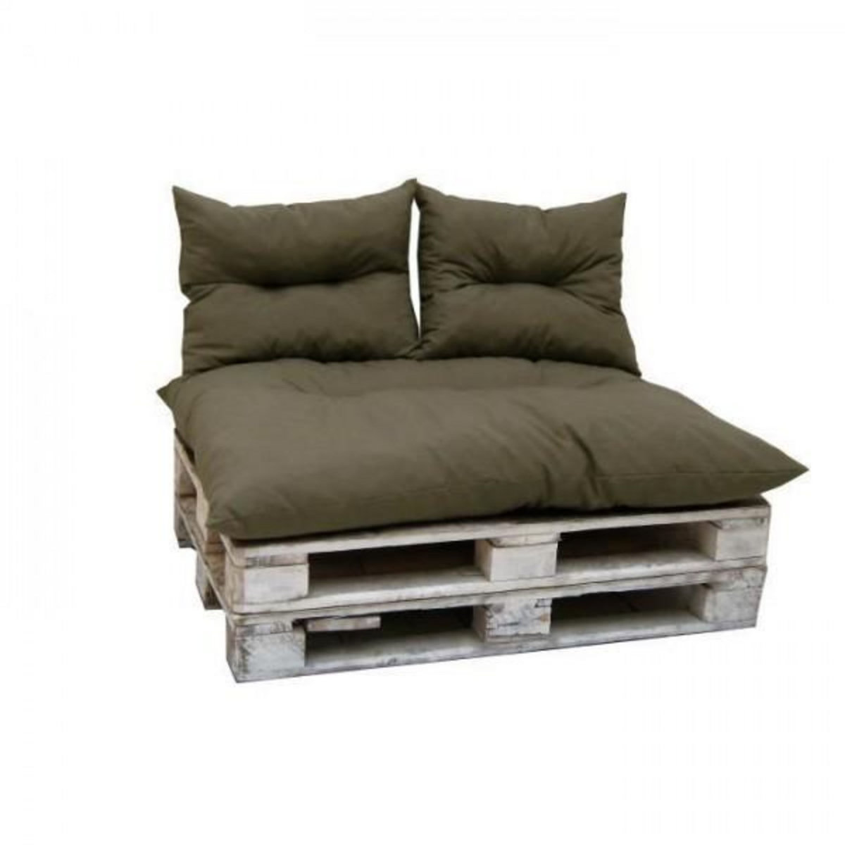 Jardin prive Kit palette classic - Matelas taupe + 2 coussins dossier - JARDIN PRIVE