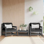 Voir la diapositive 1 : VIDAXL Chaises de jardin lot de 2 gris bois massif de pin