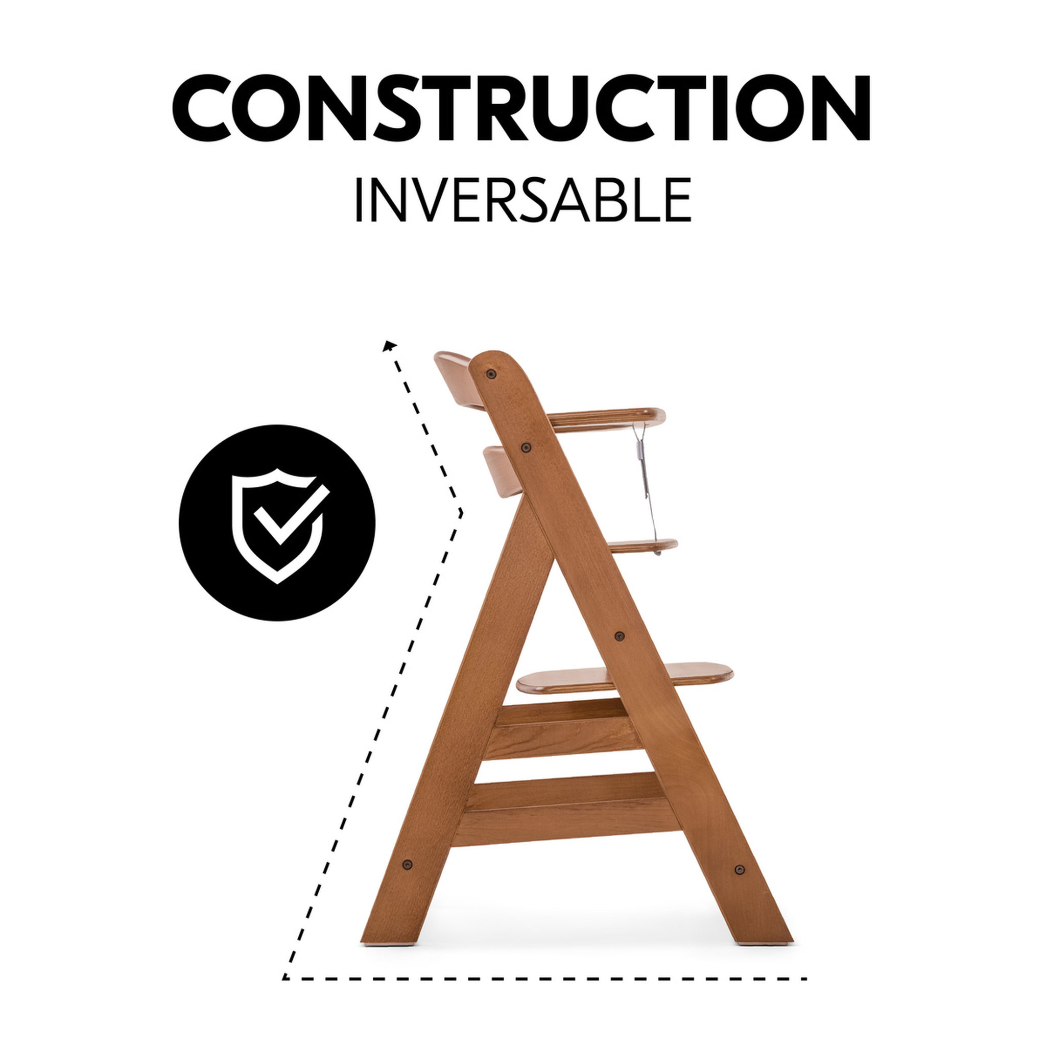 Voir la diapositive 6 : HAUCK Chaise haute en bois Alpha+B
