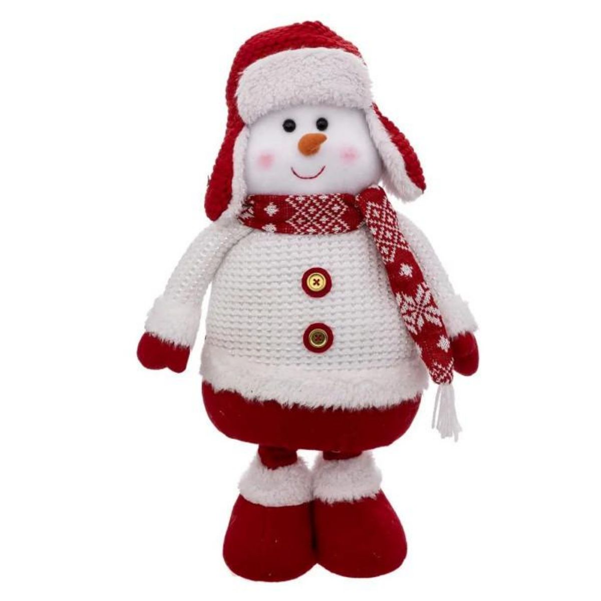 ATMOSPHERA Bonhomme de Neige Télescopique  Soir  82cm Rouge