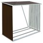 Voir la diapositive 2 : VIDAXL Abri de stockage de bois Acier galvanise 163x83x154 cm Marron