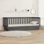 Voir la diapositive 4 : VIDAXL Lit de jour sans matelas gris 100x200 cm bois de pin massif
