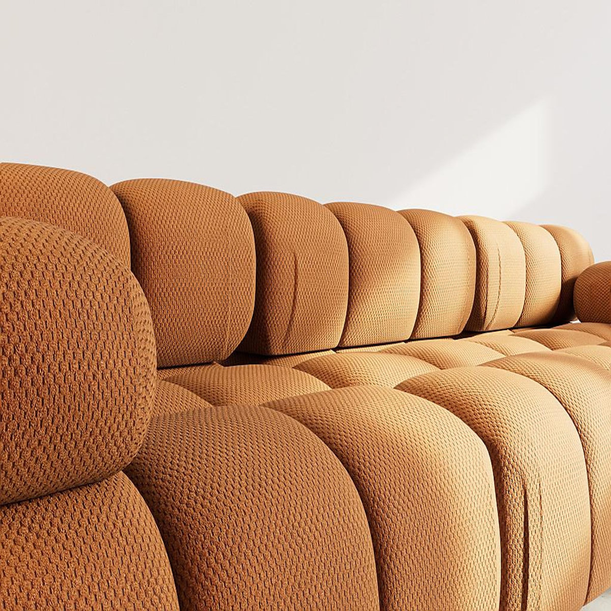 LISA DESIGN Ruby - canapé droit modulable 3 places en velours texturé