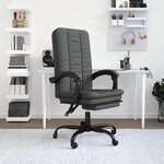 VIDAXL Fauteuil inclinable de bureau Gris fonce Tissu
