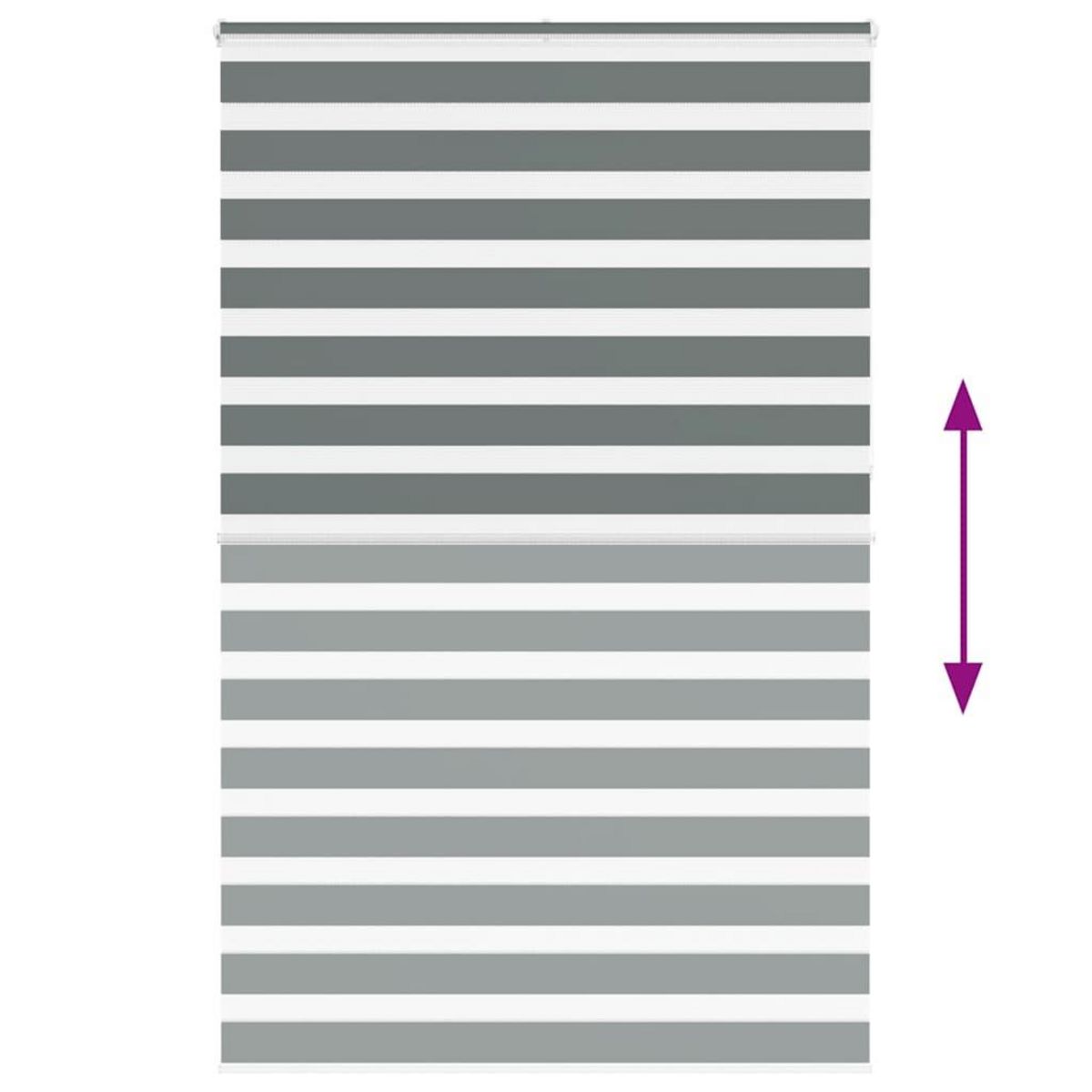 VIDAXL Store zebre gris fonce largeur du tissu 145,9 cm polyester