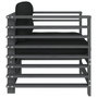 Voir la diapositive 5 : VIDAXL Chaises de jardin et coussins lot de 2 gris bois de pin massif