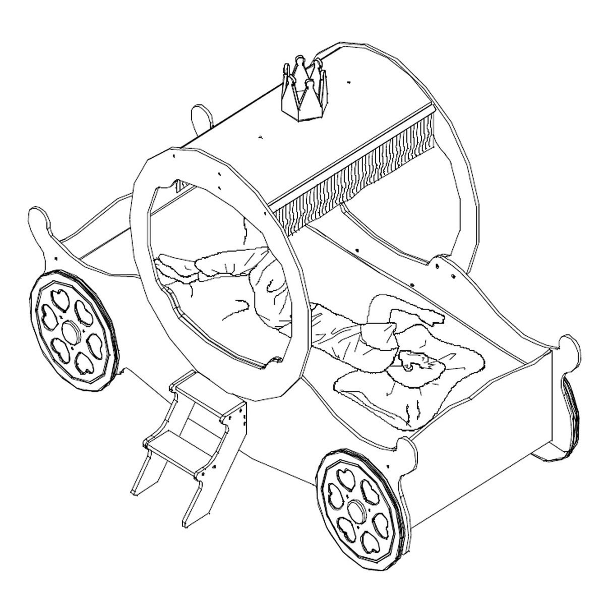 Lit enfant PRINCESSE KATY 90 x 200 cm