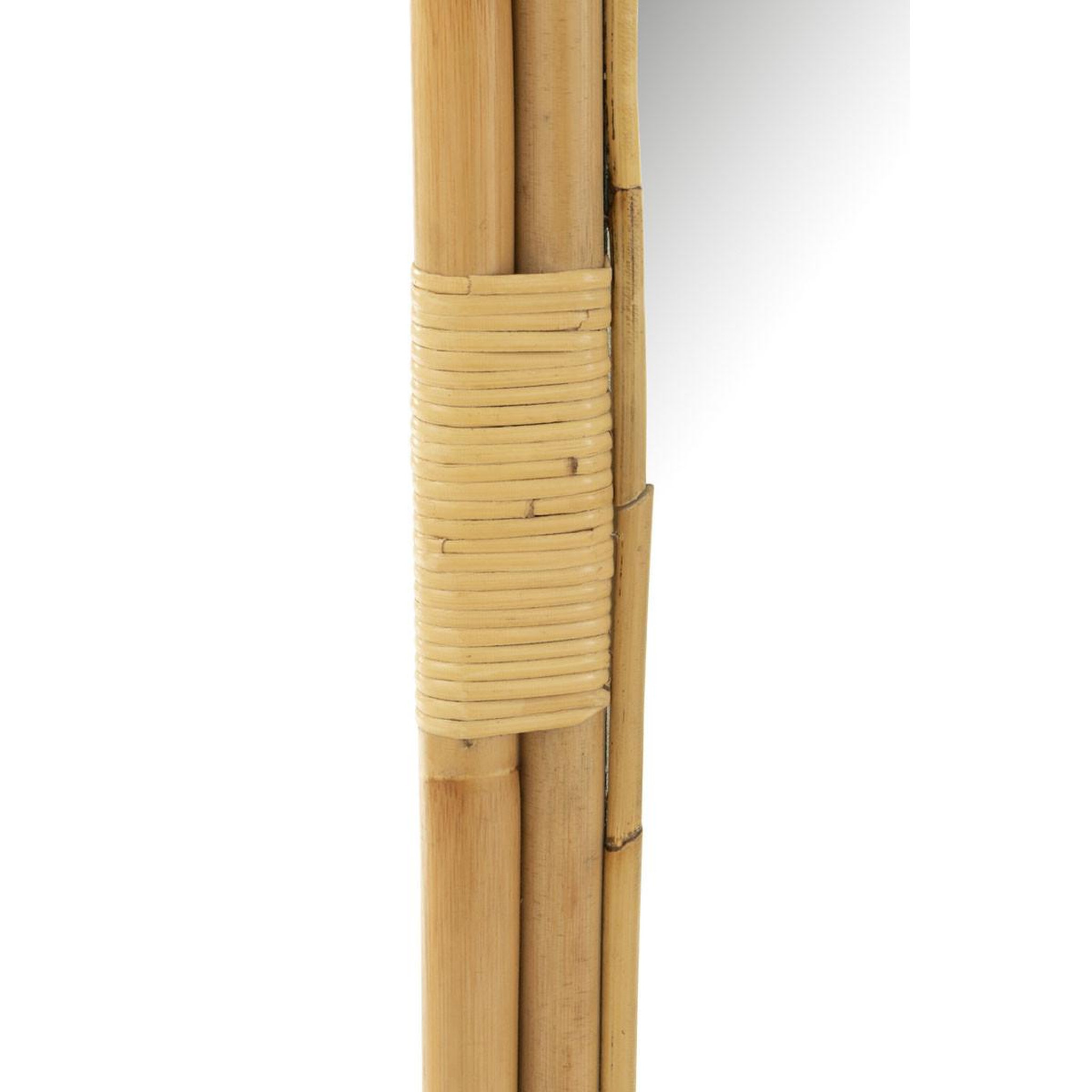 Voir la diapositive 3 : J-LINE Miroir en Rotin  Echelle  152cm Naturel